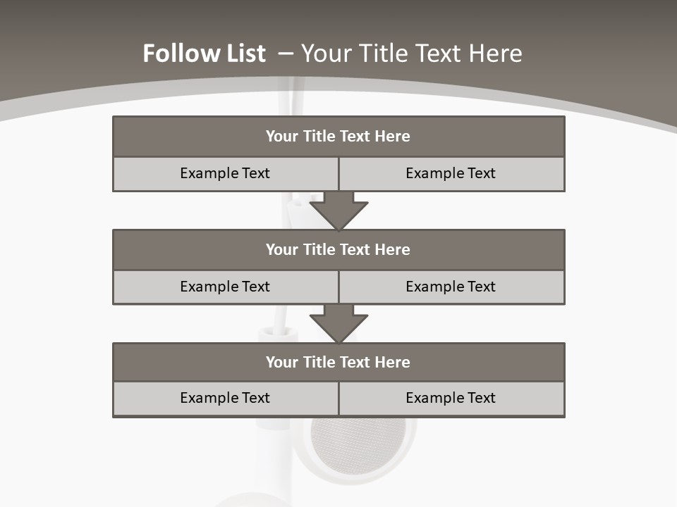 Music Isolated Cable PowerPoint Template