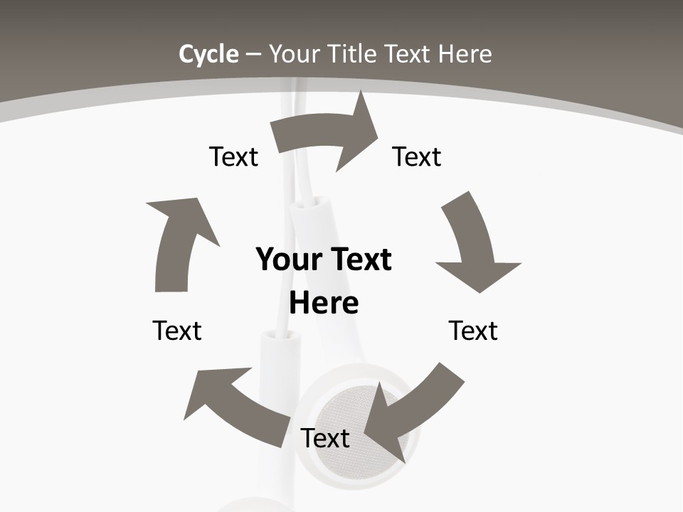Music Isolated Cable PowerPoint Template