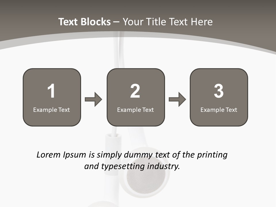 Music Isolated Cable PowerPoint Template