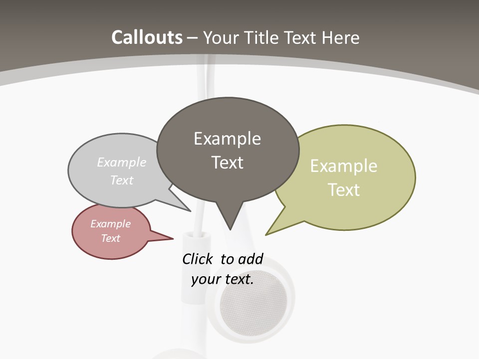 Music Isolated Cable PowerPoint Template