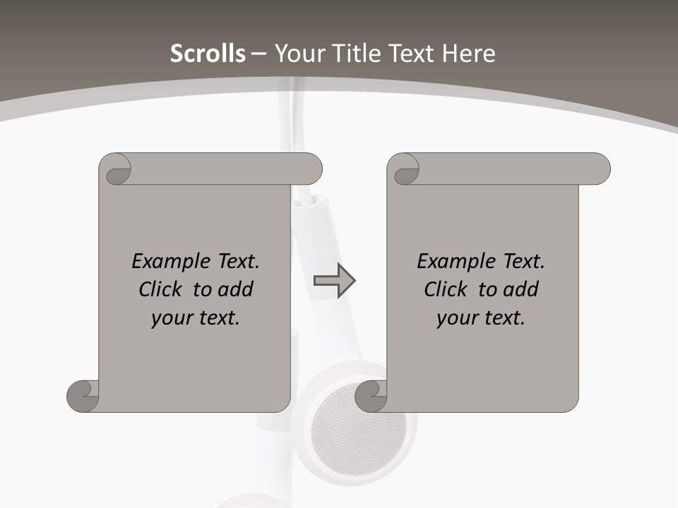 Music Isolated Cable PowerPoint Template