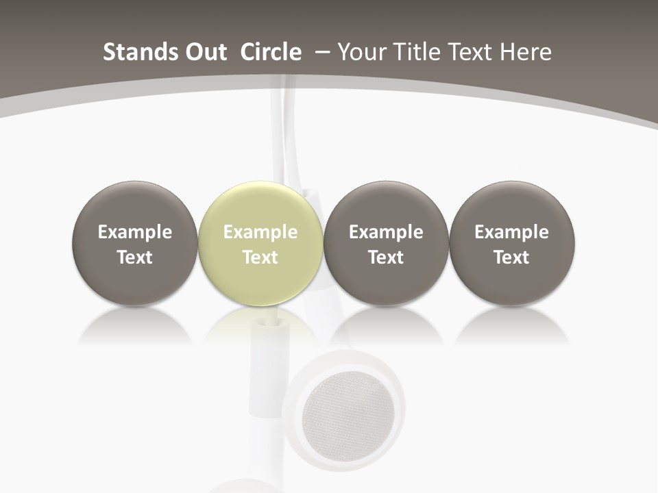 Music Isolated Cable PowerPoint Template