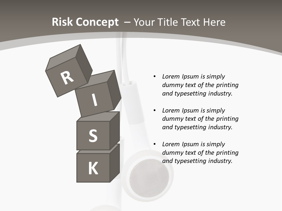 Music Isolated Cable PowerPoint Template