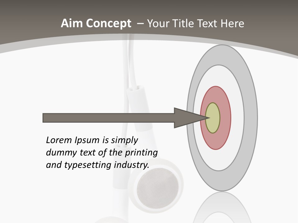 Music Isolated Cable PowerPoint Template