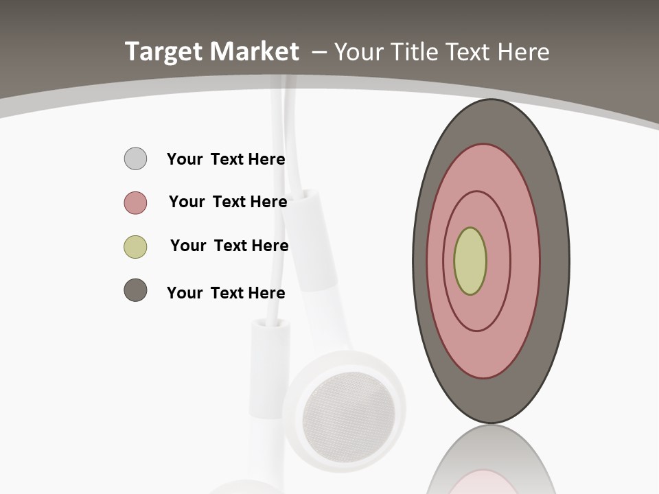 Music Isolated Cable PowerPoint Template