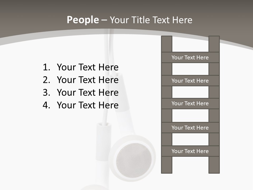 Music Isolated Cable PowerPoint Template