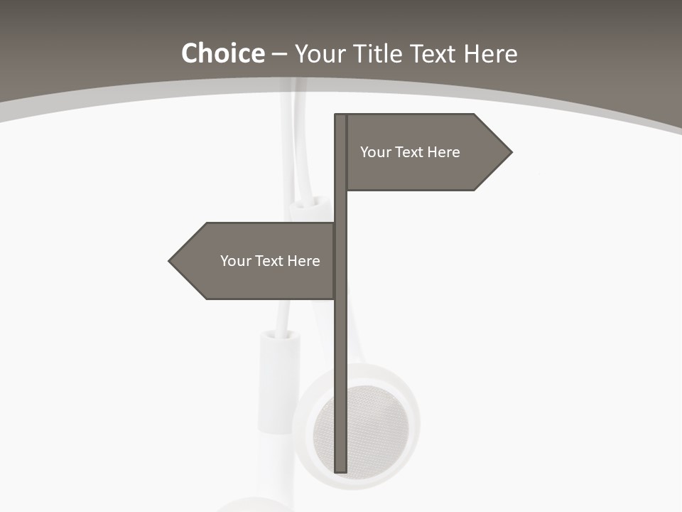 Music Isolated Cable PowerPoint Template