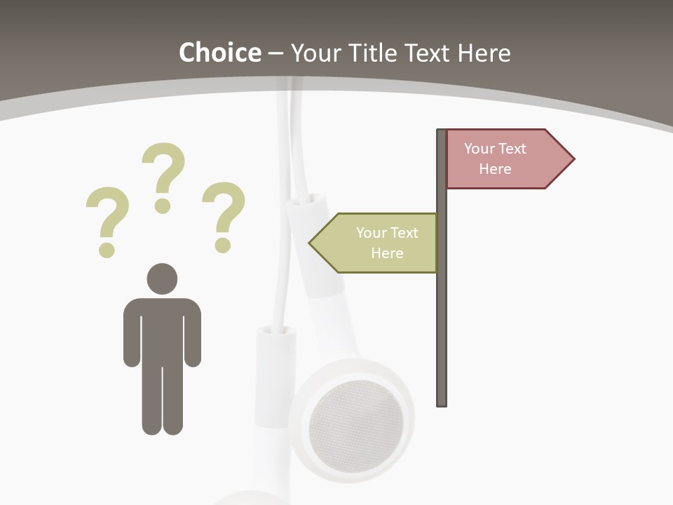 Music Isolated Cable PowerPoint Template