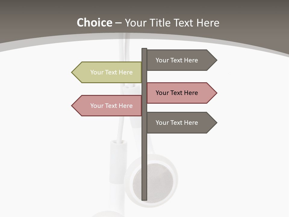 Music Isolated Cable PowerPoint Template