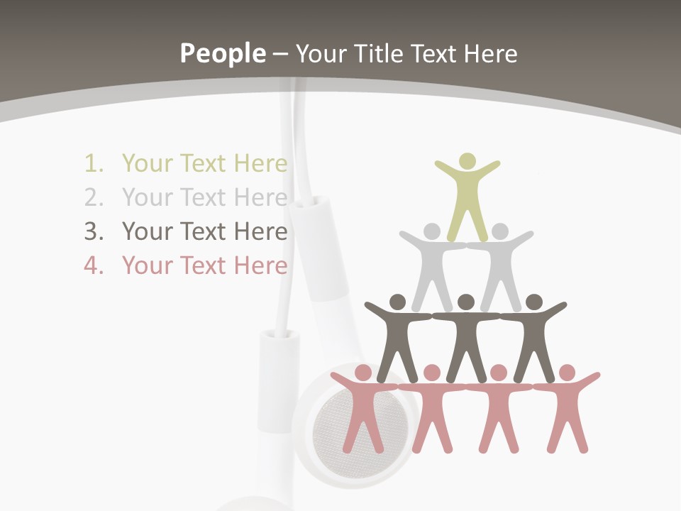 Music Isolated Cable PowerPoint Template