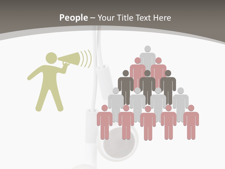 Music Isolated Cable PowerPoint Template