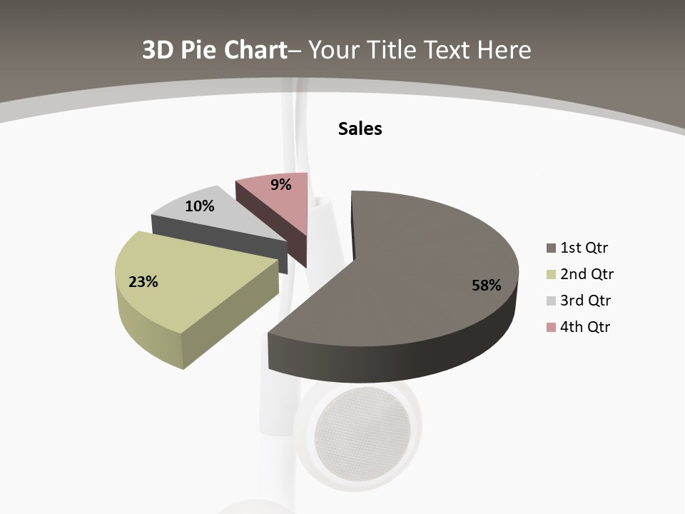Music Isolated Cable PowerPoint Template