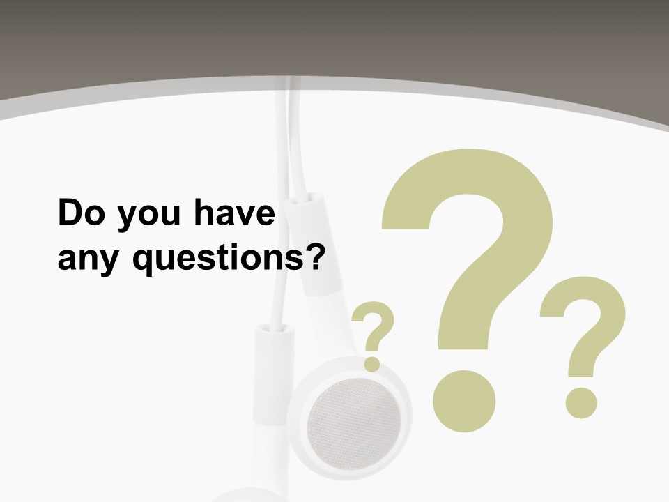 Music Isolated Cable PowerPoint Template