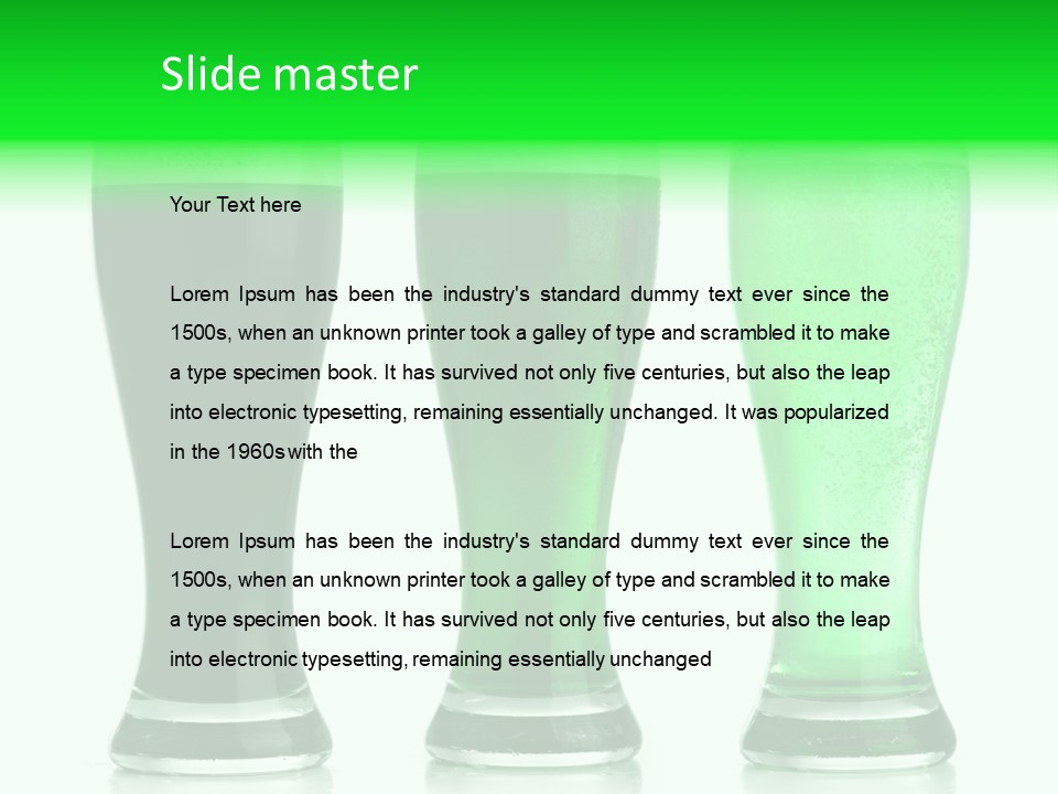 Lager Green Beer Cold PowerPoint Template