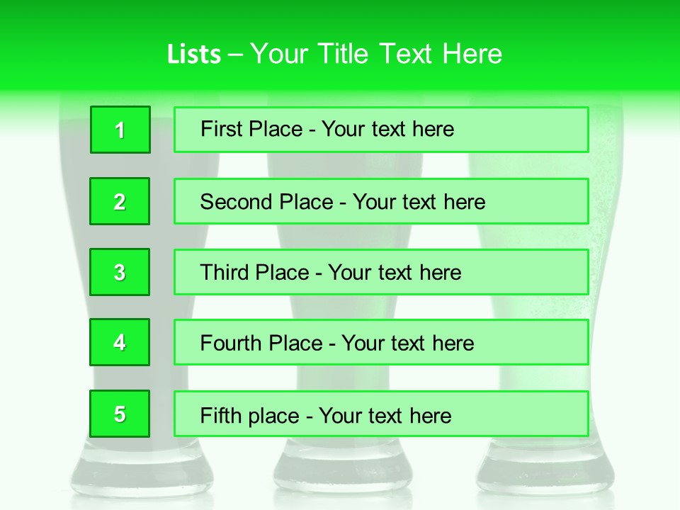 Lager Green Beer Cold PowerPoint Template