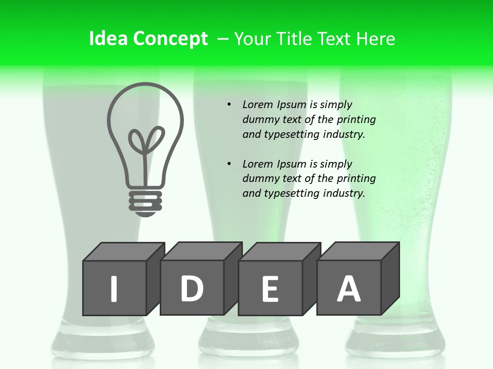 Lager Green Beer Cold PowerPoint Template