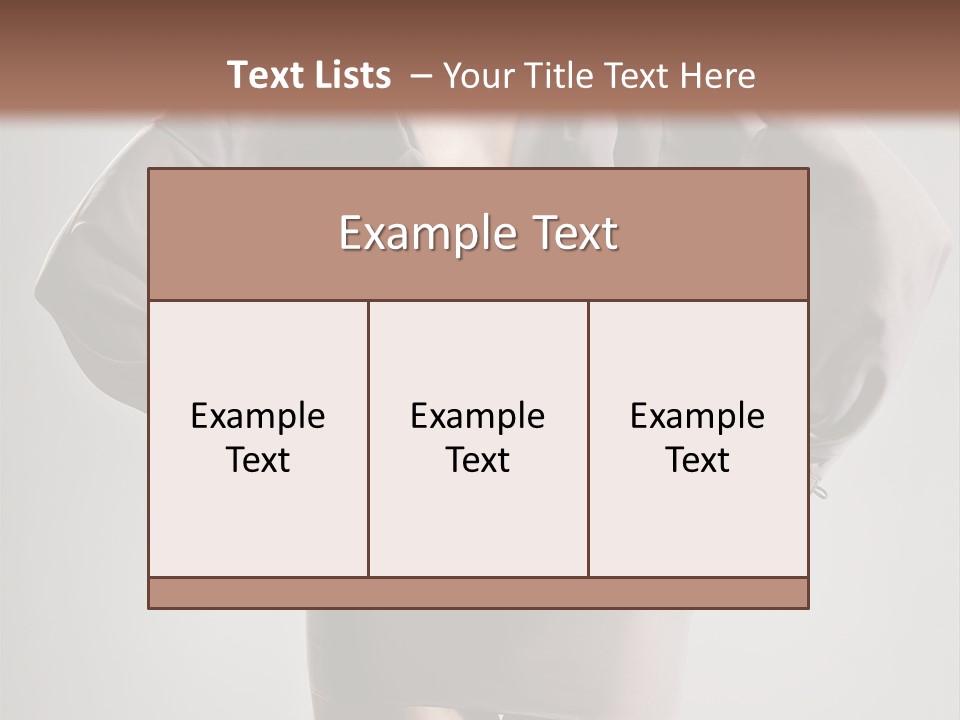 Person Clear Beauty PowerPoint Template