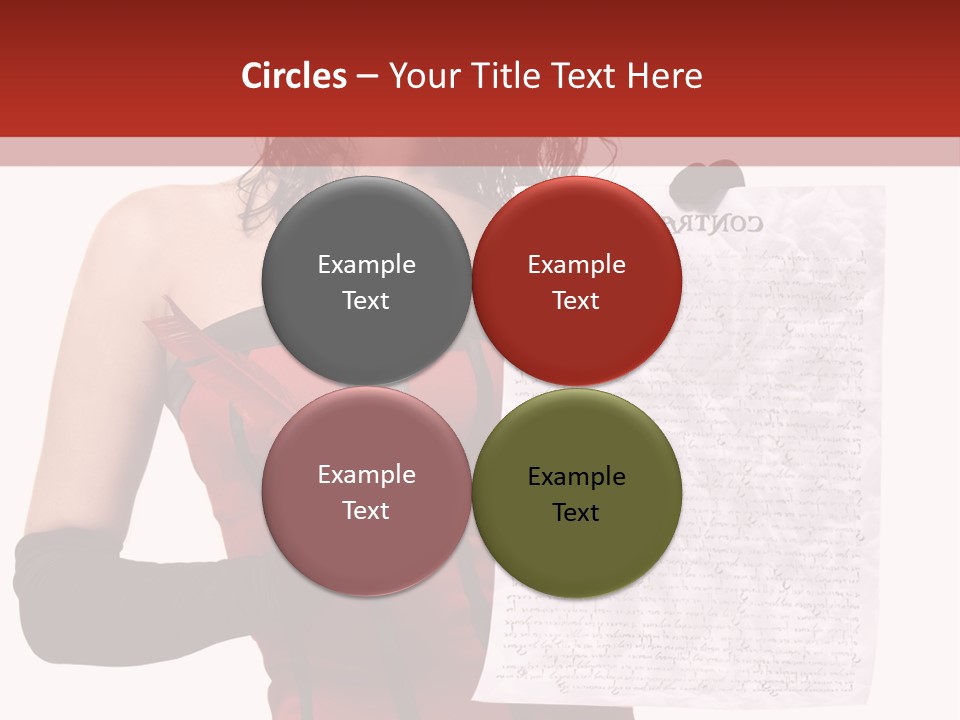 A Woman In A Devil Costume Holding A Piece Of Paper PowerPoint Template