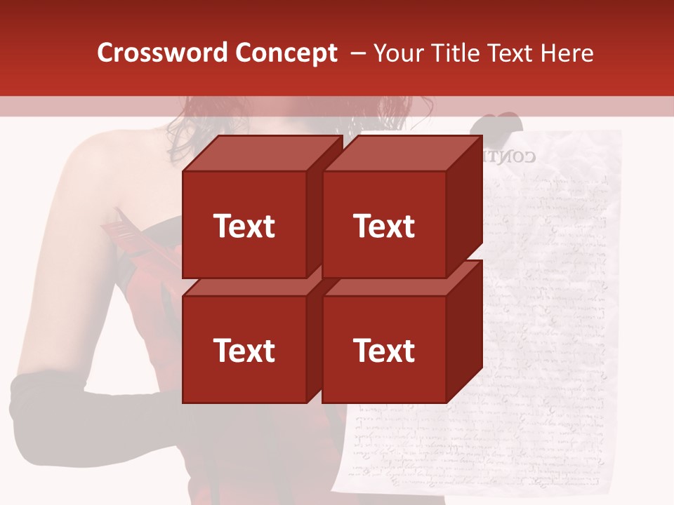 A Woman In A Devil Costume Holding A Piece Of Paper PowerPoint Template