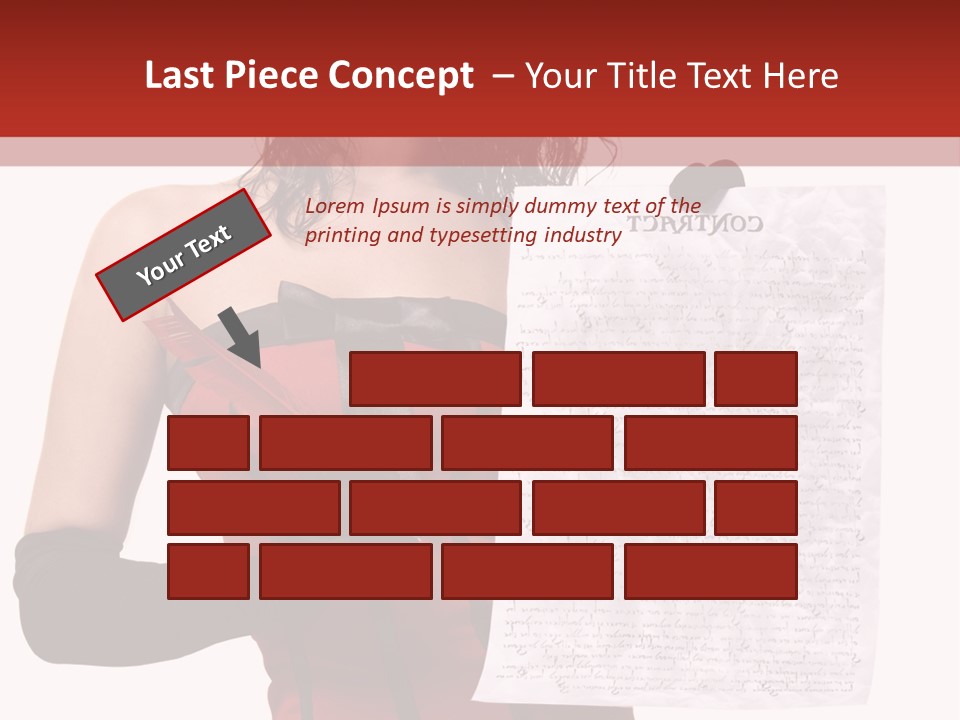 A Woman In A Devil Costume Holding A Piece Of Paper PowerPoint Template