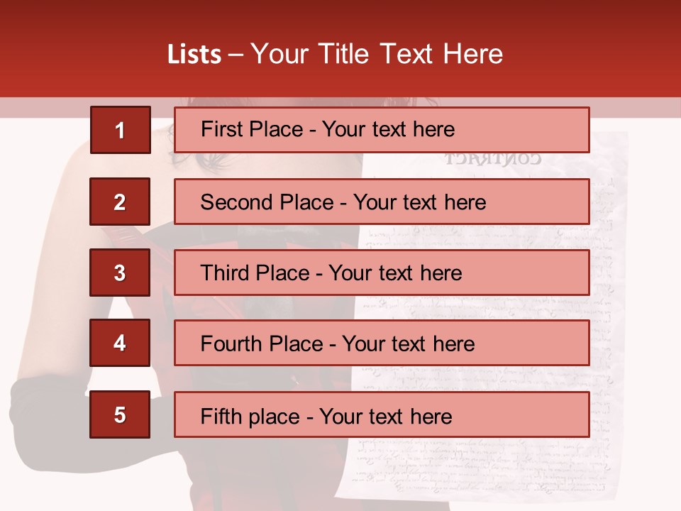 A Woman In A Devil Costume Holding A Piece Of Paper PowerPoint Template