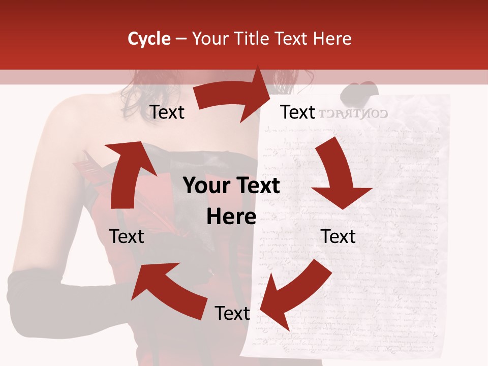 A Woman In A Devil Costume Holding A Piece Of Paper PowerPoint Template