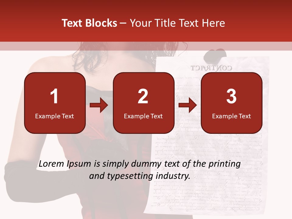 A Woman In A Devil Costume Holding A Piece Of Paper PowerPoint Template