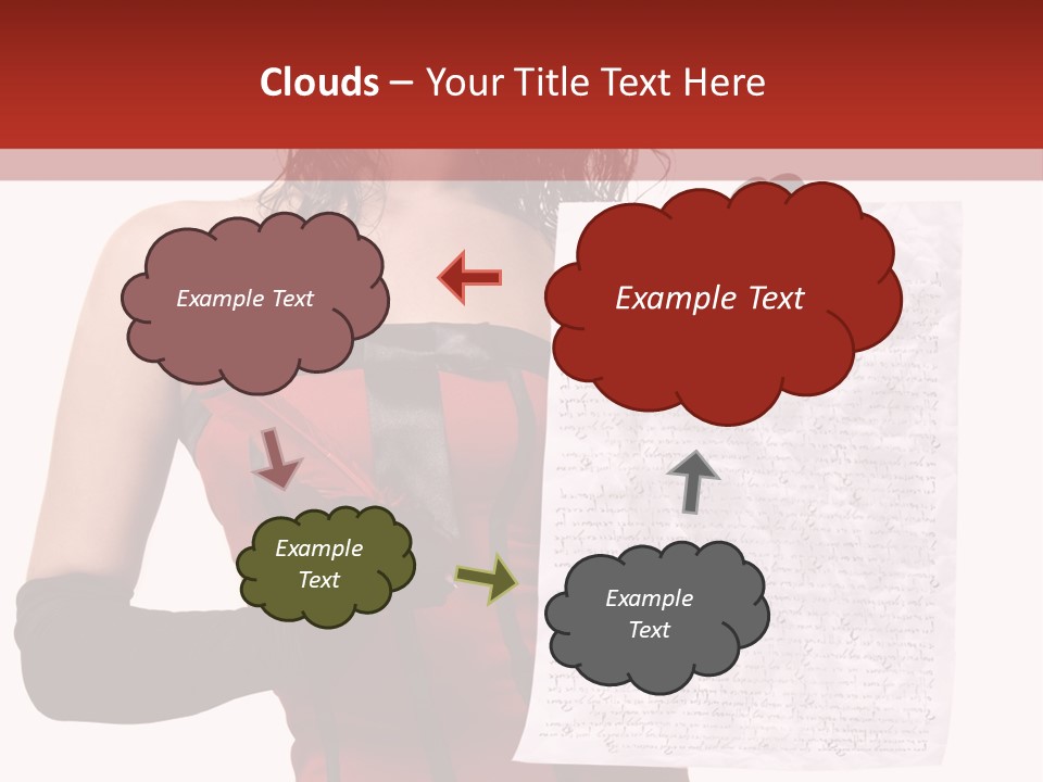 A Woman In A Devil Costume Holding A Piece Of Paper PowerPoint Template
