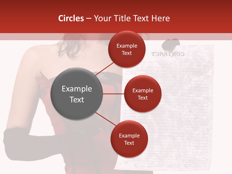 A Woman In A Devil Costume Holding A Piece Of Paper PowerPoint Template