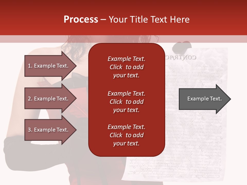 A Woman In A Devil Costume Holding A Piece Of Paper PowerPoint Template