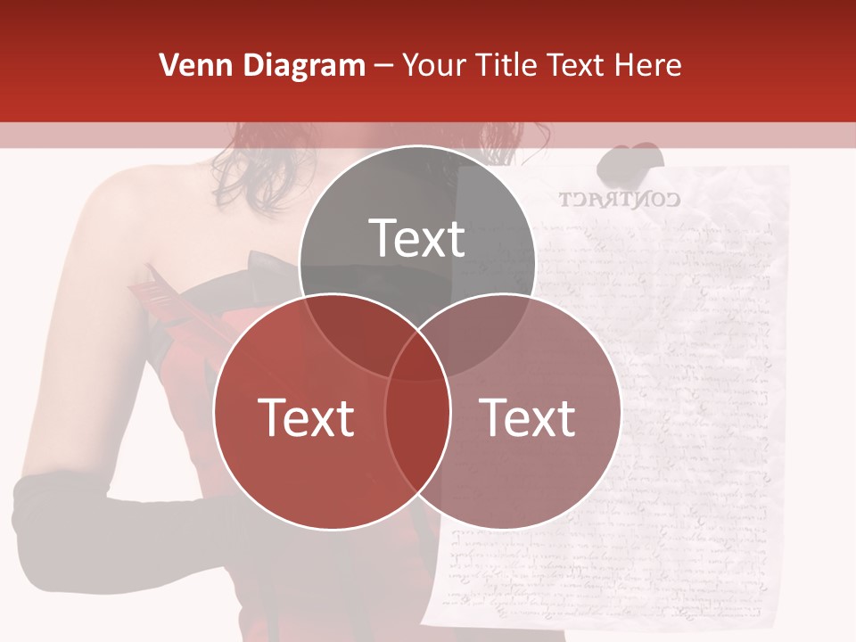 A Woman In A Devil Costume Holding A Piece Of Paper PowerPoint Template