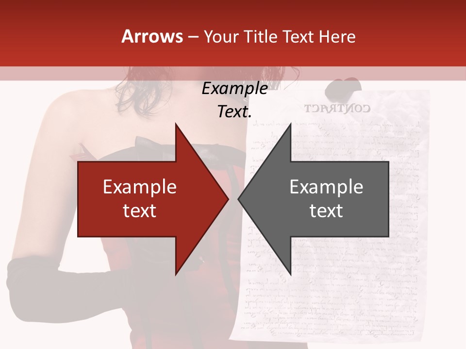 A Woman In A Devil Costume Holding A Piece Of Paper PowerPoint Template