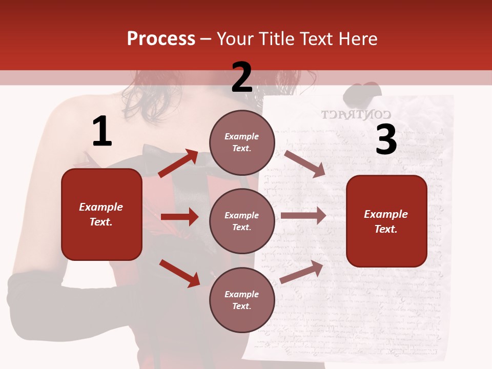 A Woman In A Devil Costume Holding A Piece Of Paper PowerPoint Template