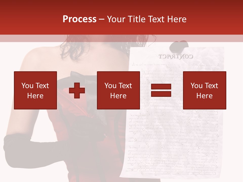 A Woman In A Devil Costume Holding A Piece Of Paper PowerPoint Template