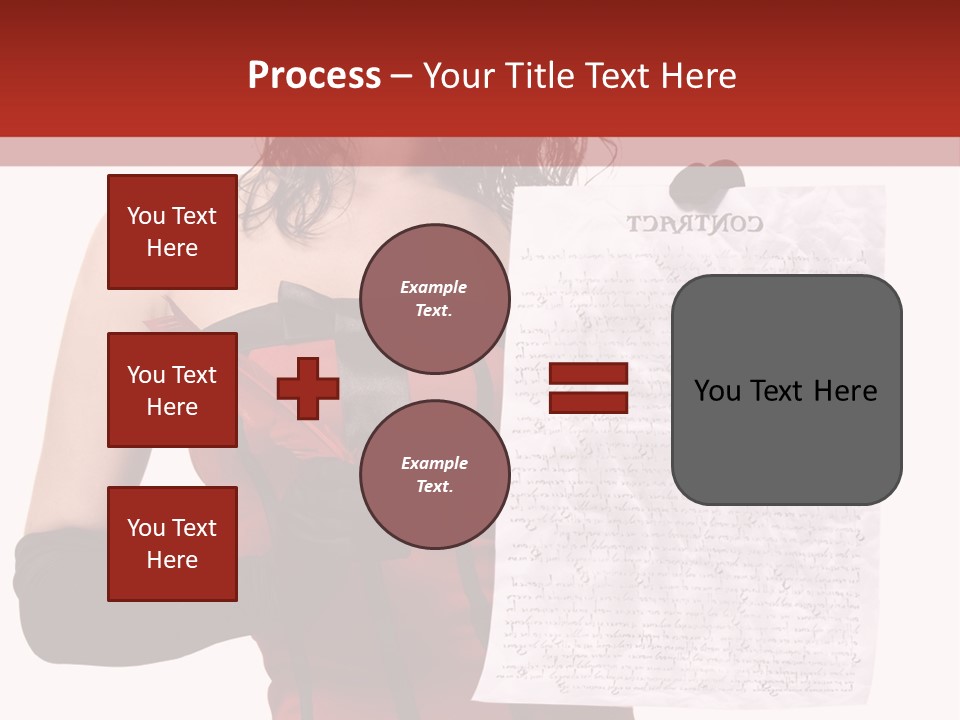 A Woman In A Devil Costume Holding A Piece Of Paper PowerPoint Template