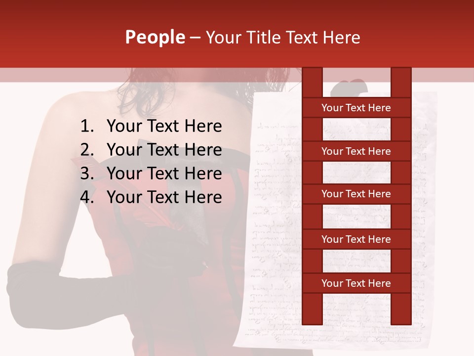 A Woman In A Devil Costume Holding A Piece Of Paper PowerPoint Template