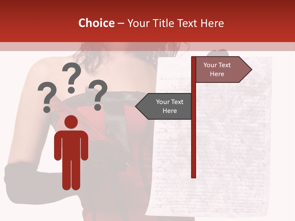 A Woman In A Devil Costume Holding A Piece Of Paper PowerPoint Template