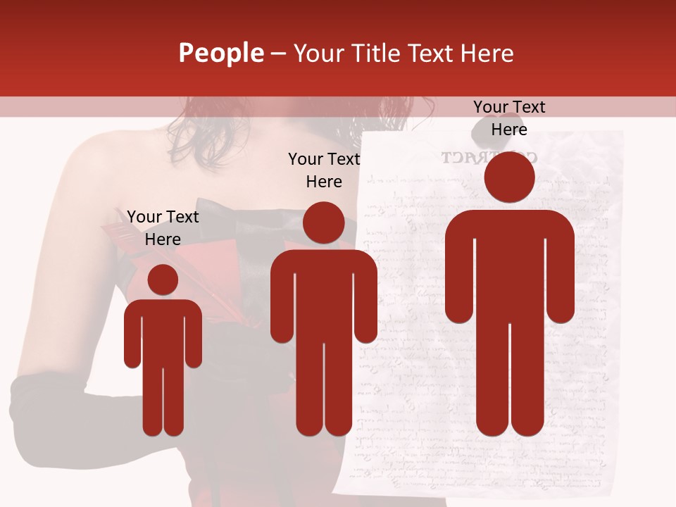 A Woman In A Devil Costume Holding A Piece Of Paper PowerPoint Template