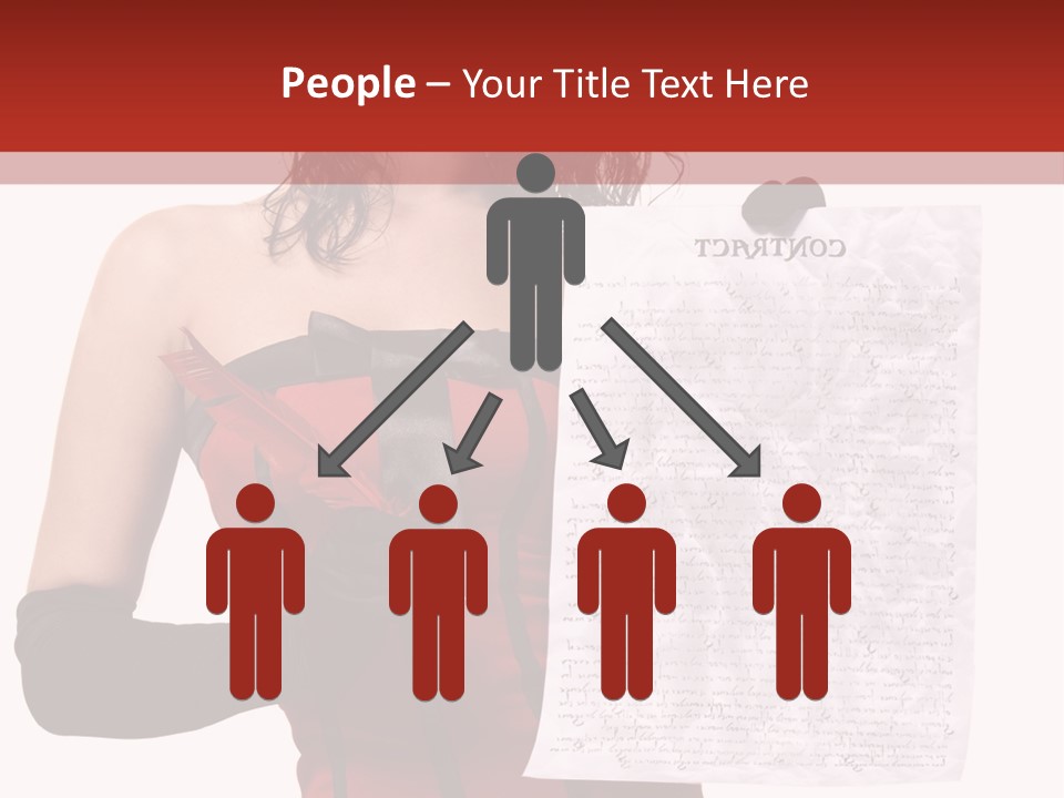 A Woman In A Devil Costume Holding A Piece Of Paper PowerPoint Template