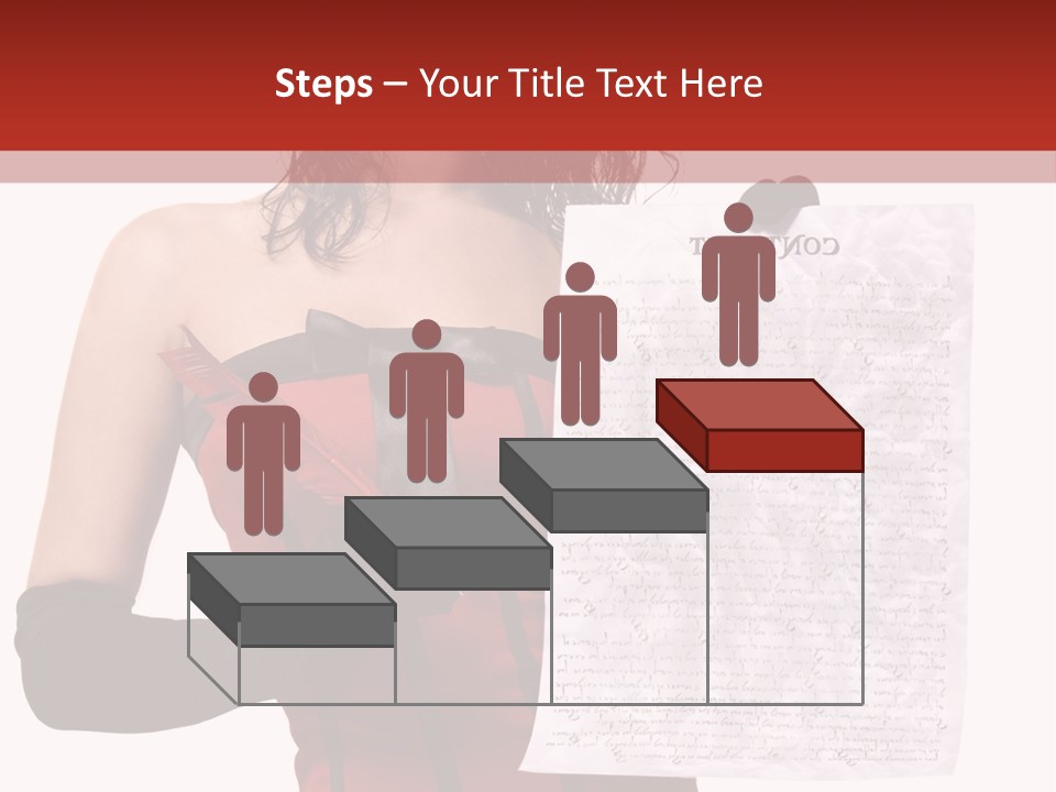 A Woman In A Devil Costume Holding A Piece Of Paper PowerPoint Template