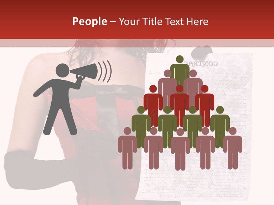 A Woman In A Devil Costume Holding A Piece Of Paper PowerPoint Template