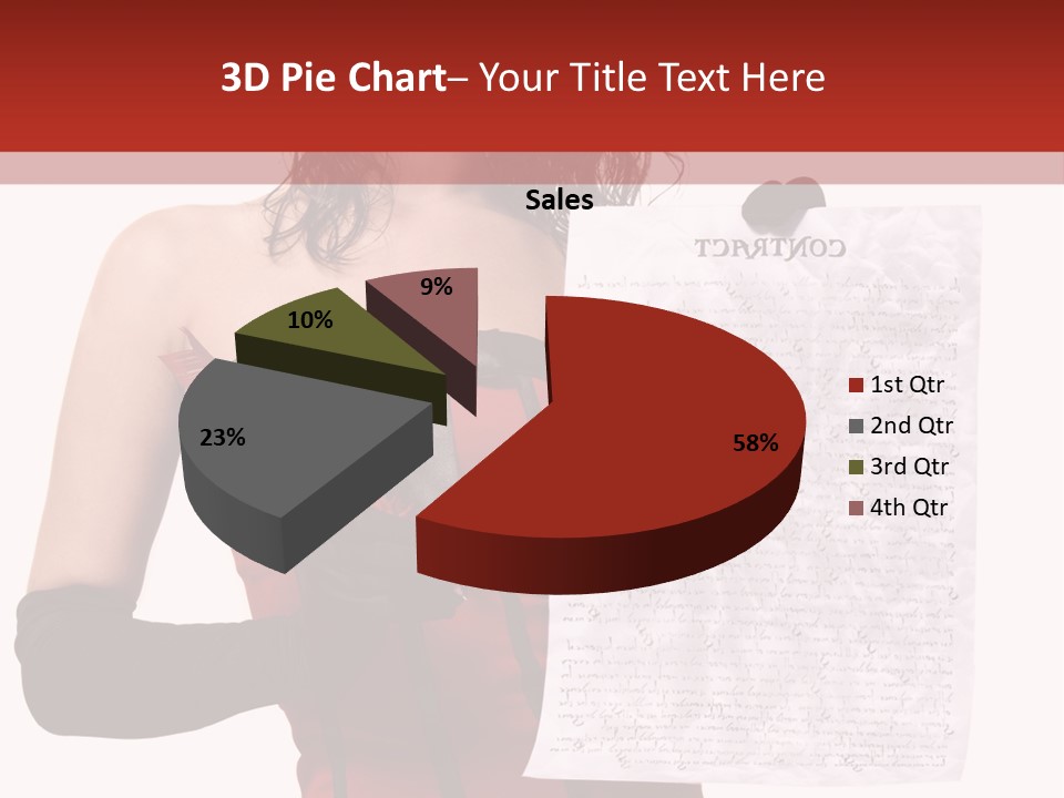 A Woman In A Devil Costume Holding A Piece Of Paper PowerPoint Template