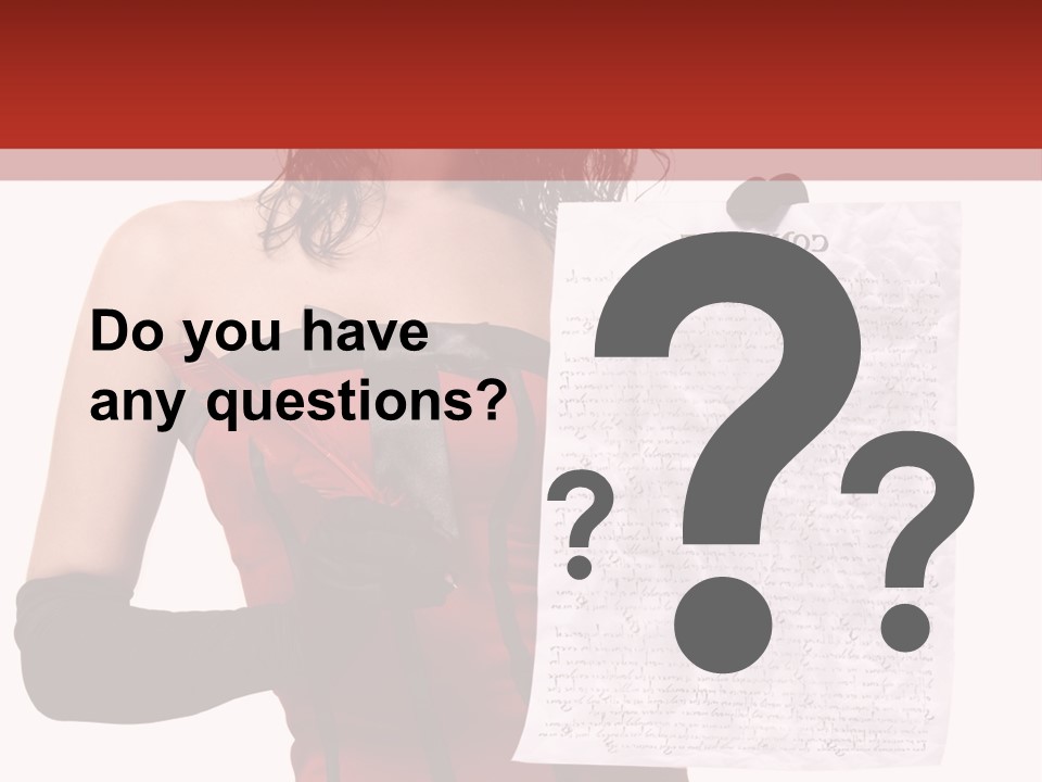 A Woman In A Devil Costume Holding A Piece Of Paper PowerPoint Template