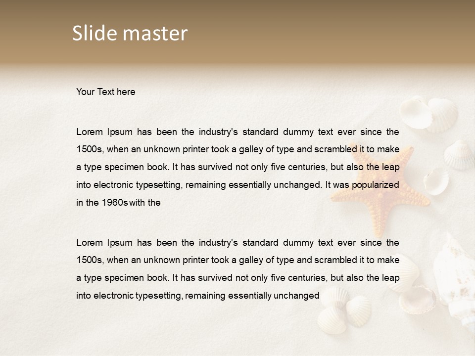 Coast Starfish Shiny PowerPoint Template