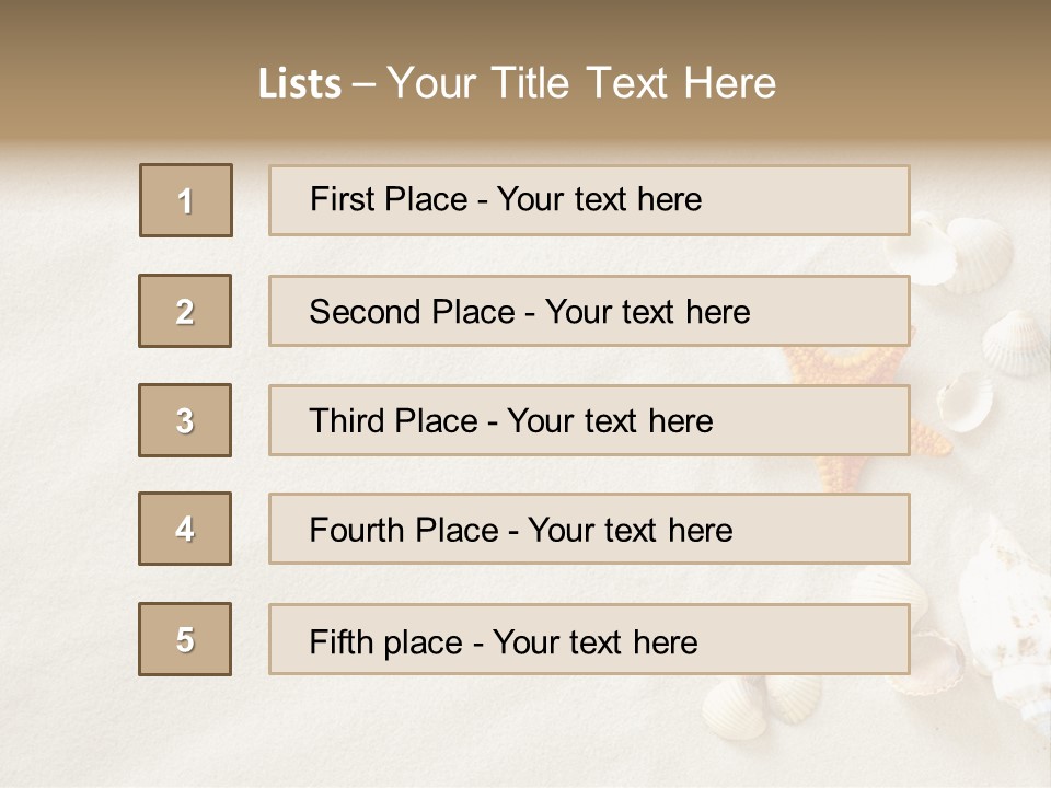 Coast Starfish Shiny PowerPoint Template