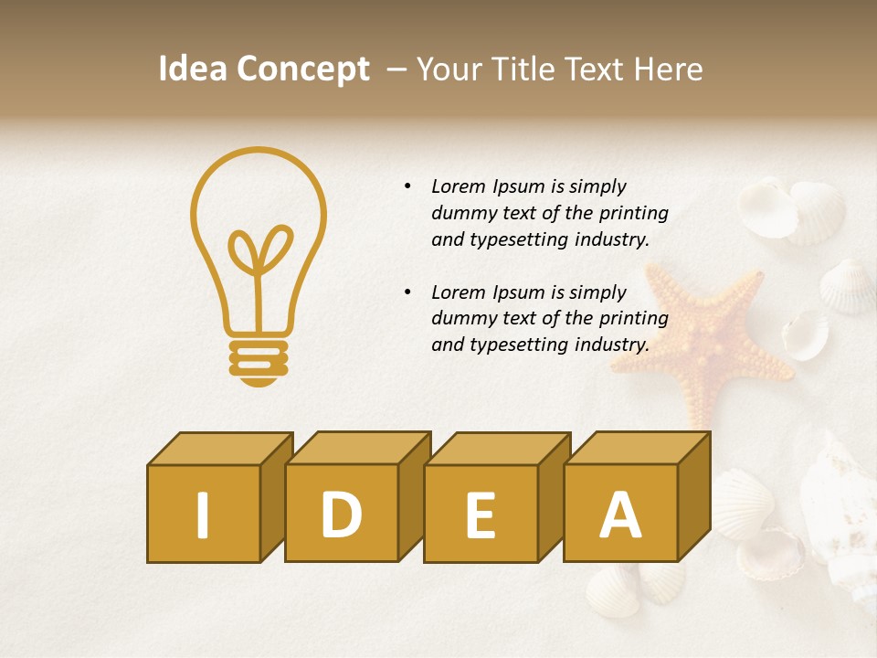 Coast Starfish Shiny PowerPoint Template