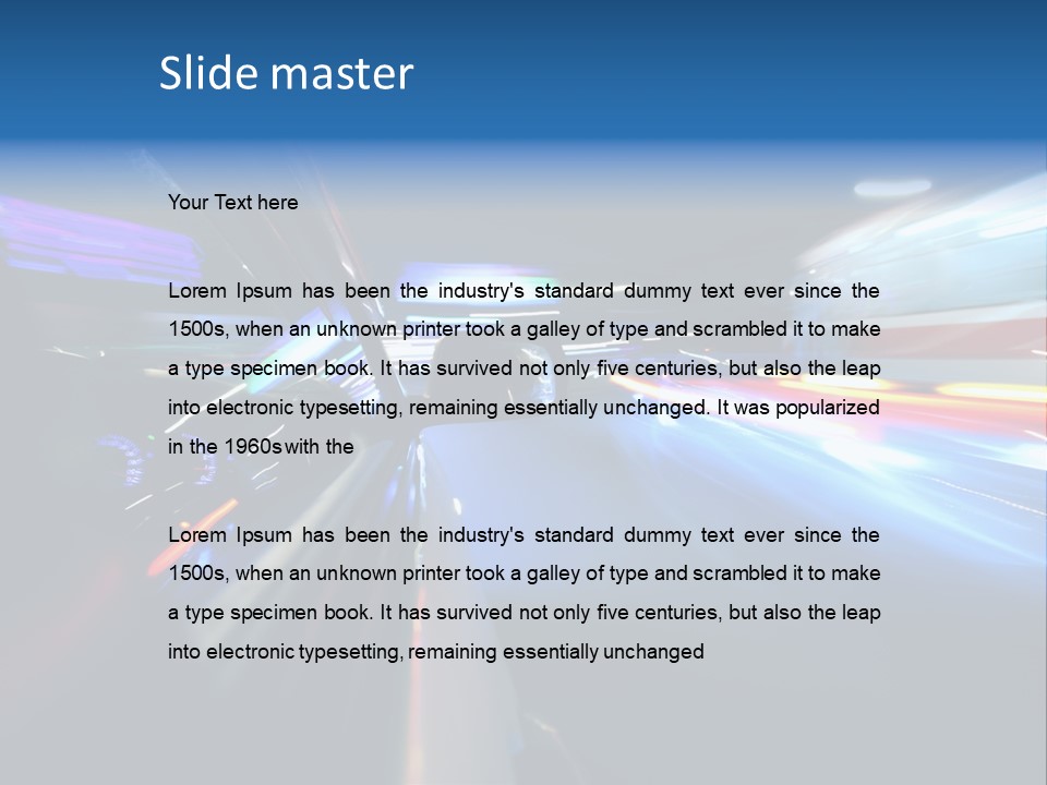 Blurred Dynamic Fast PowerPoint Template