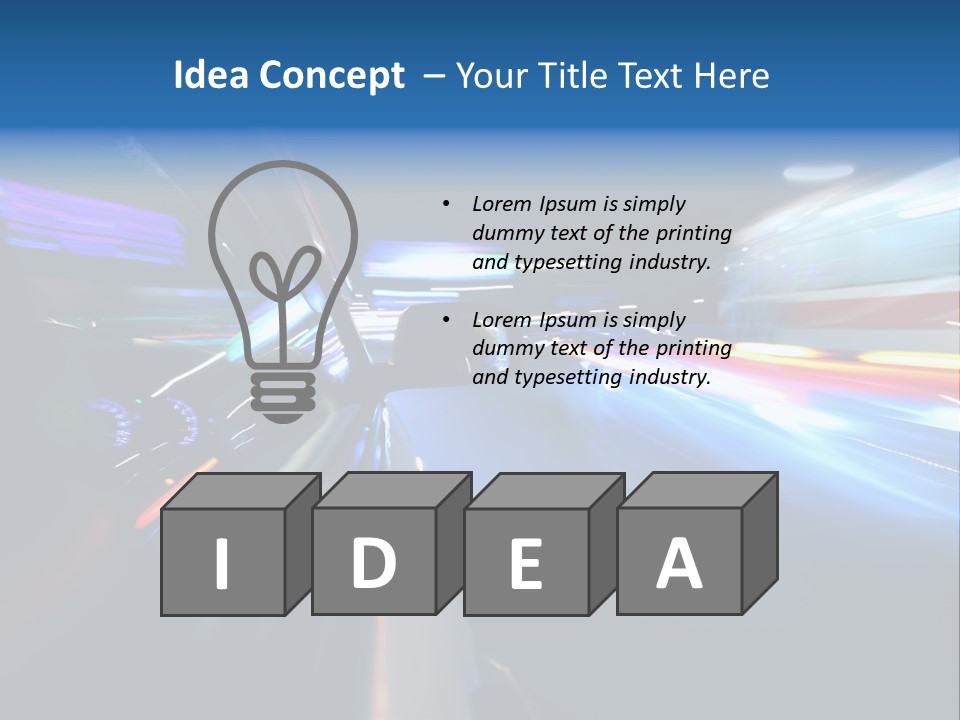 Blurred Dynamic Fast PowerPoint Template