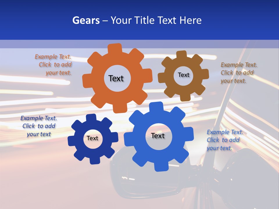 Movement Cityscape Racing PowerPoint Template