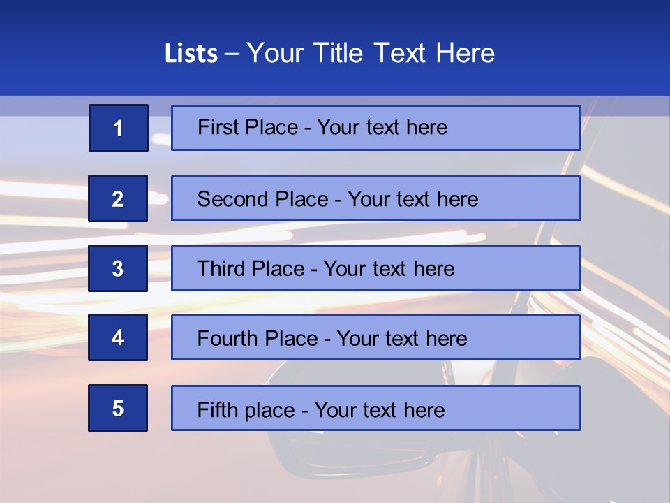 Movement Cityscape Racing PowerPoint Template